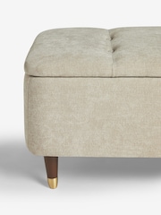 Soft Texture Light Natural Storage Ottoman Blanket Box - Image 5 of 7