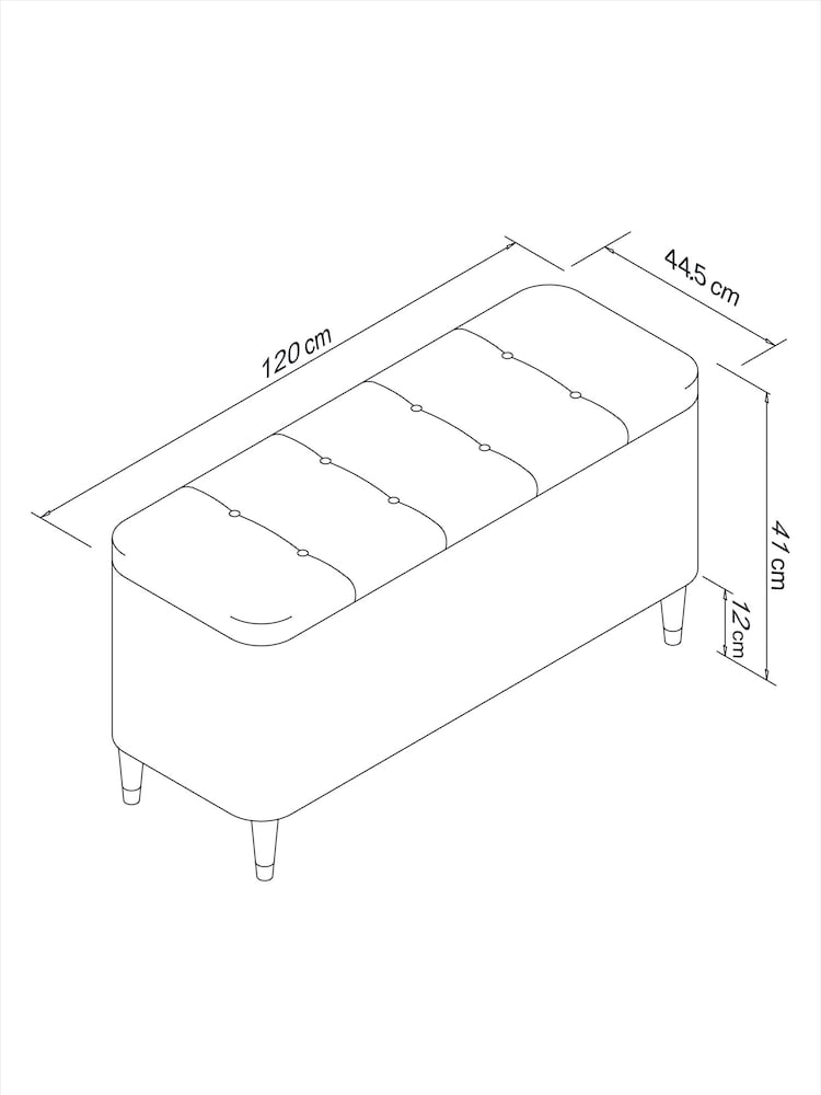 Soft Texture Light Natural Storage Ottoman Blanket Box - Image 7 of 7