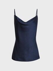 Reiss Navy Keeva Satin Cami Top - Image 2 of 6