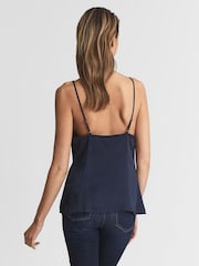 Reiss Navy Keeva Satin Cami Top - Image 5 of 6