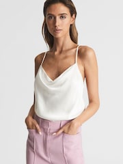 Reiss Ivory Keeva Satin Cami Top - Image 1 of 6