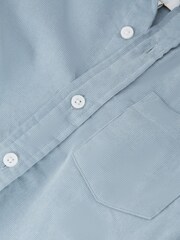 Soft Blue - Вельветовая рубашка с вырезами на воротнике Reiss Albion - Изображение 6 из 6