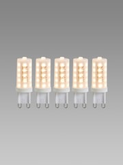 5 Pack 3W LED G9 Dimmable Light Bulbs - Image 1 of 4