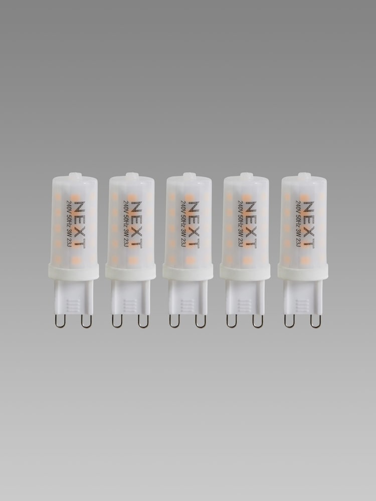 5 Pack 3W LED G9 Dimmable Light Bulbs - Image 2 of 4