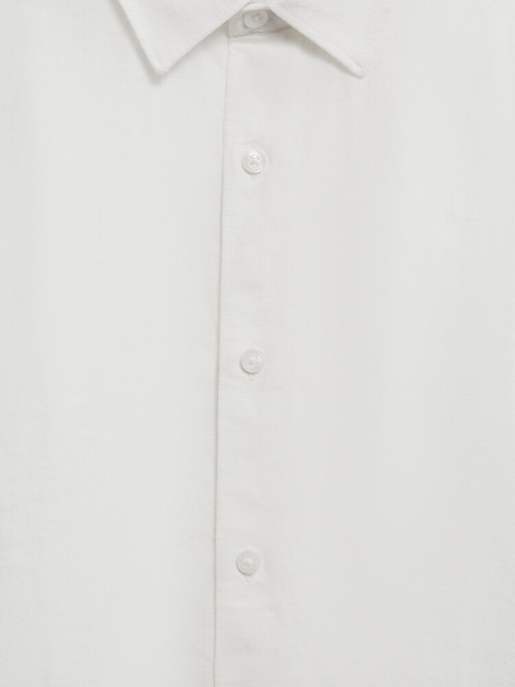 Reiss White Holiday 3-9 yrs Short Sleeve Linen Shirt - Image 7 of 7