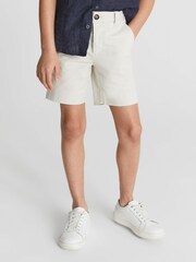 Reiss Chalk Wicket Junior Casual Chinos Shorts - Image 1 of 6
