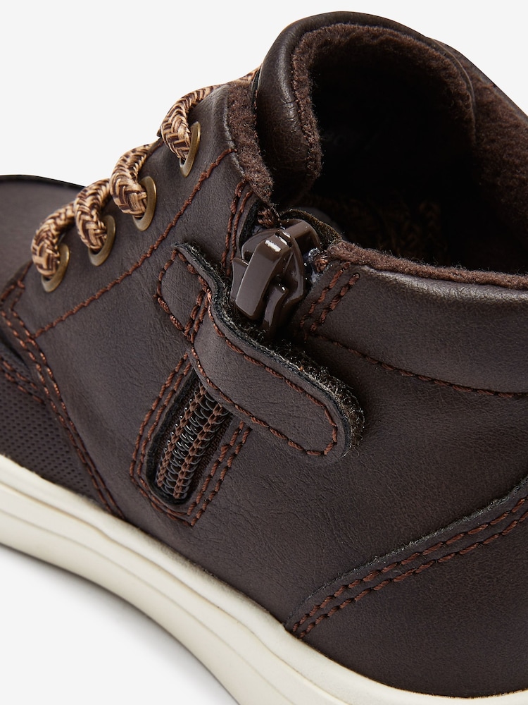 Chocolate Brown Warm Lined Chukka Boots - Image 4 of 4