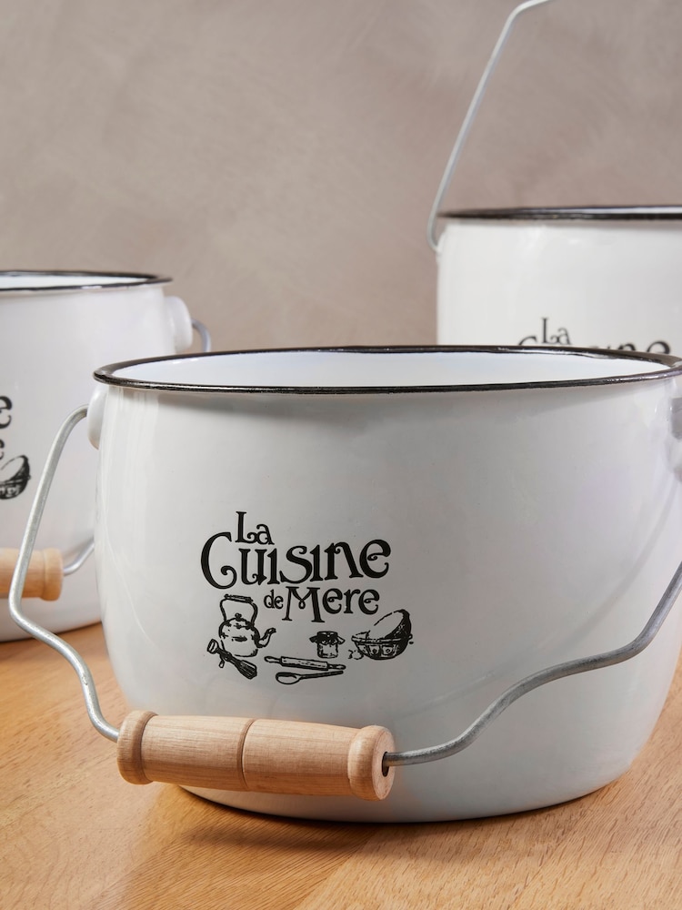 Maison by Premier Set of 3 White Storage Pots - Image 1 of 4