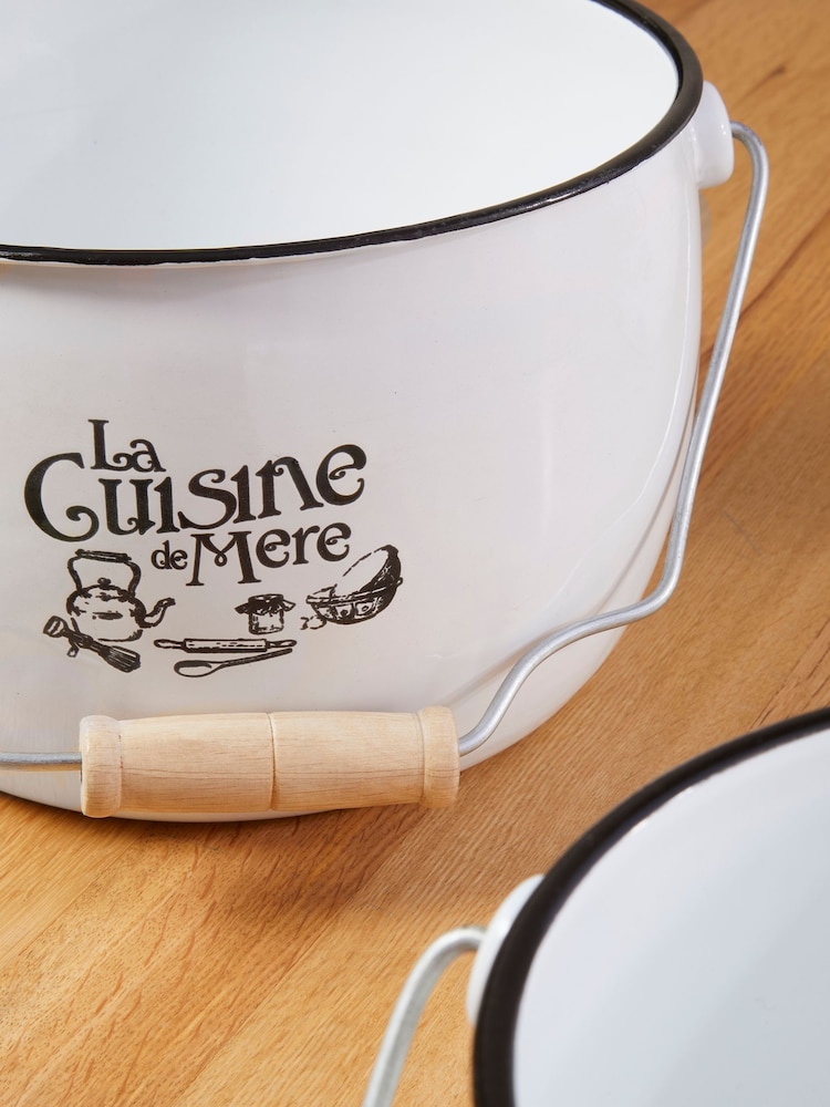 Maison by Premier Set of 3 White Storage Pots - Image 2 of 4