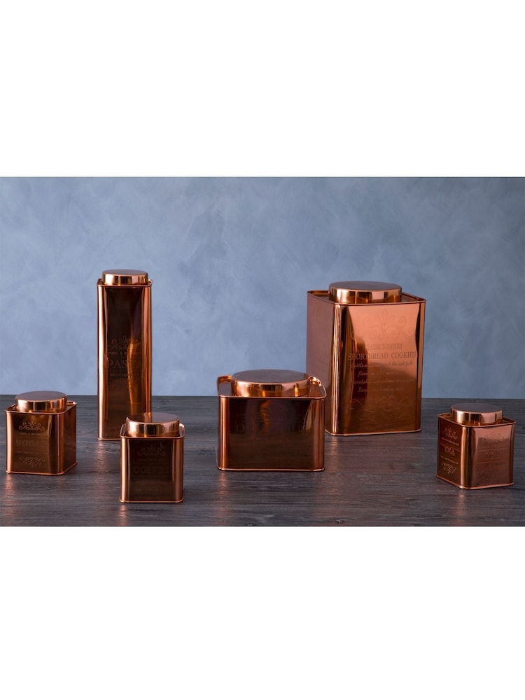 Maison by Premier Copper Chai Square Cookies Canister - Image 3 of 3