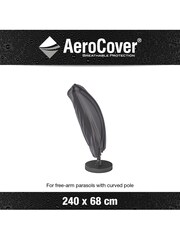 Aerocover Grey Free Arm Parasol 240 x 68cm - Image 4 of 4