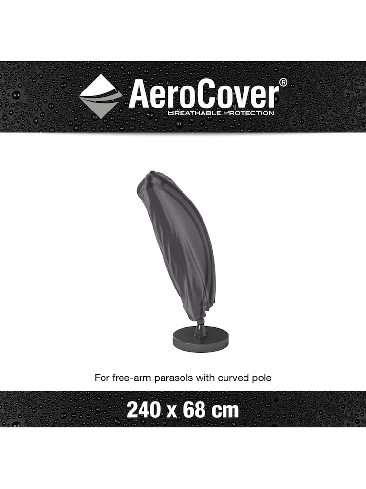 Aerocover Grey Free Arm Parasol 240 x 68cm - Image 4 of 4