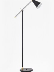 French Connection Matt Black Reading Floor Lamp - Image 2 of 2