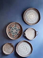 French Connection White Small Spiral Wall Basket - Image 1 of 2