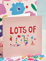 Pink Bright Floral Gift Bag and Card Set - Image 2 of 3