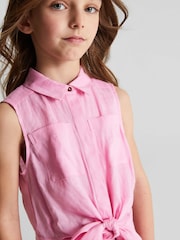 وردي - Reiss Ema Jr Linen Playsuit - صورة 3 من 6