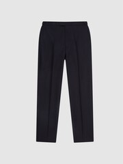 Reiss Navy Fresco Slim Fit Wool Mixer Trousers - Image 2 of 6