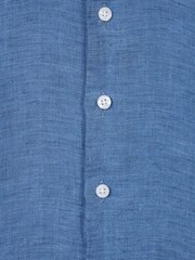 Reiss Cornflower Blue Ruban Linen Regular Fit Shirt - Image 5 of 5