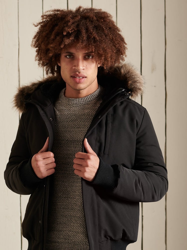 Смолянисто-черный - Куртка "пилот" Superdry Everest - Image 1 of 5