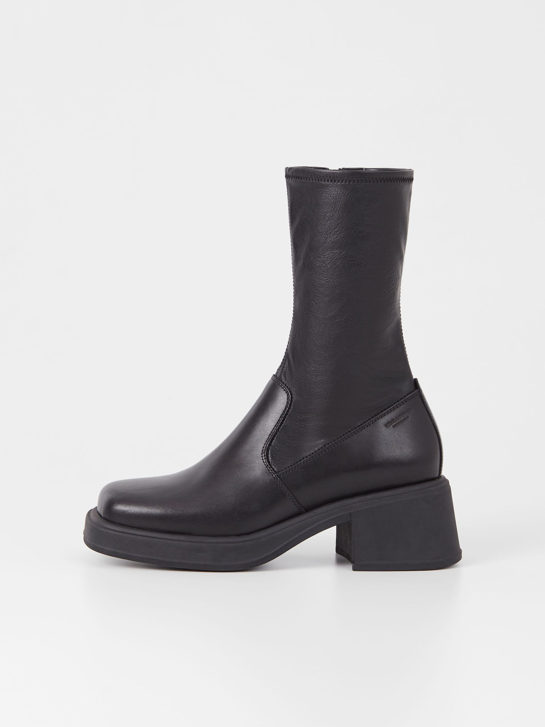 Mid rise black boots cheap
