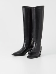 Vagabond Shoemakers Alina Tall Wester Black Boots - Image 2 of 3