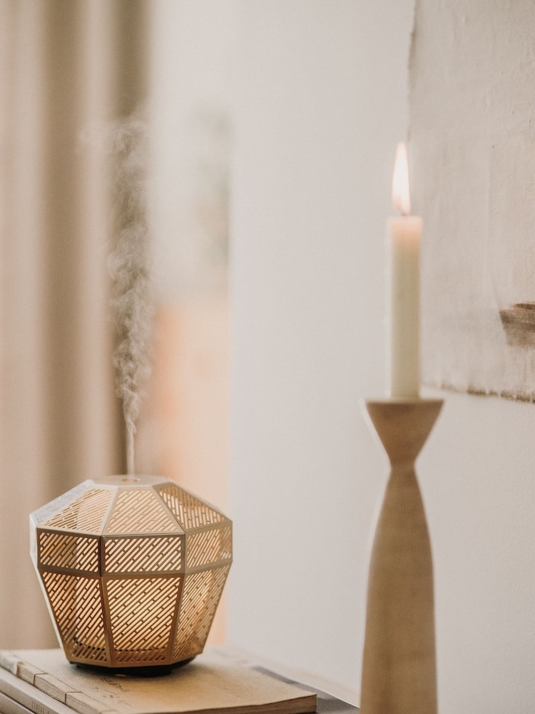 Made by Zen Luminarie Metallic Gold Aroma Electric Diffuser with Ambient Light - Image 1 of 4