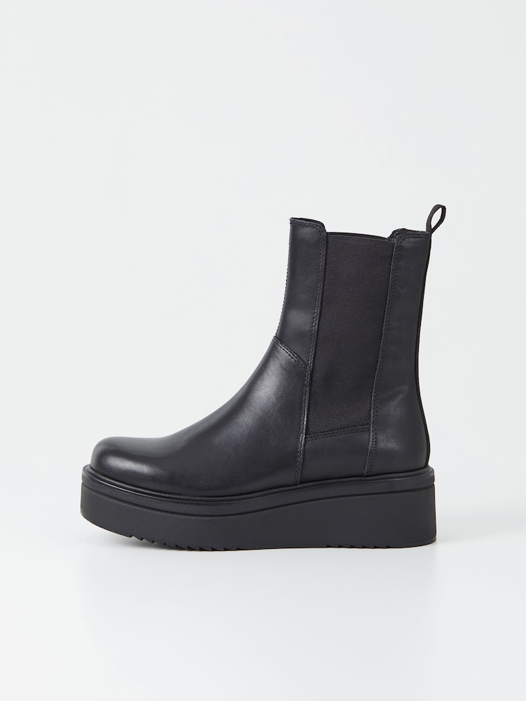 Vagabond Shoemakers Tara Flatform Chelsea Black Boots - Image 1 of 3