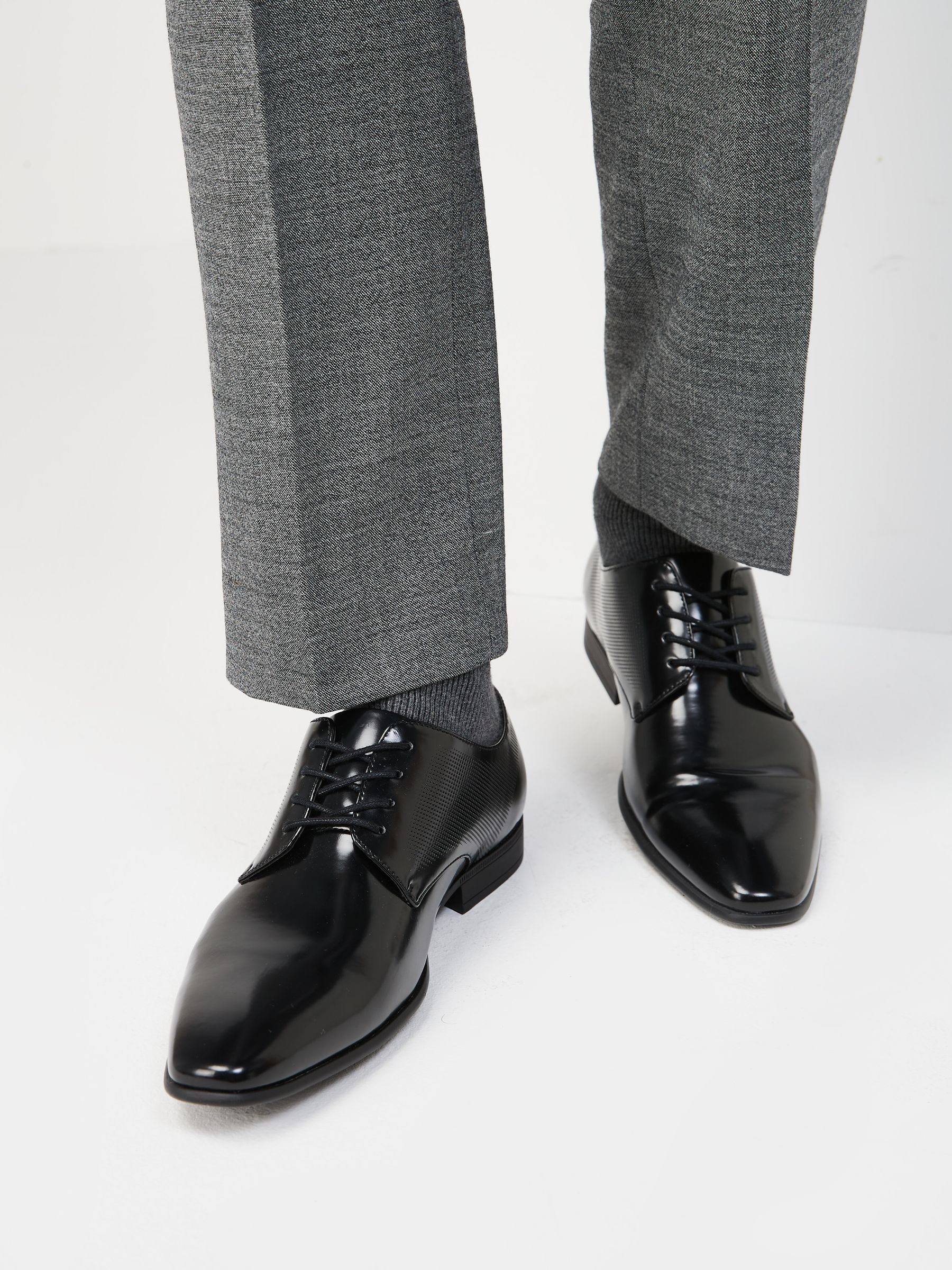 Shiny black shoes mens hot sale