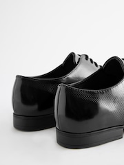 Black Hi-shine Derby Lace- Up Shoes - Image 6 of 9