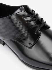 Black Hi-shine Derby Lace- Up Shoes - Image 8 of 9