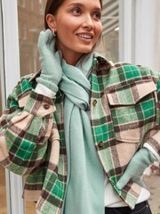 Мятный зеленый - Шарф из Luxe из 30% кашемира - Image 3 of 7