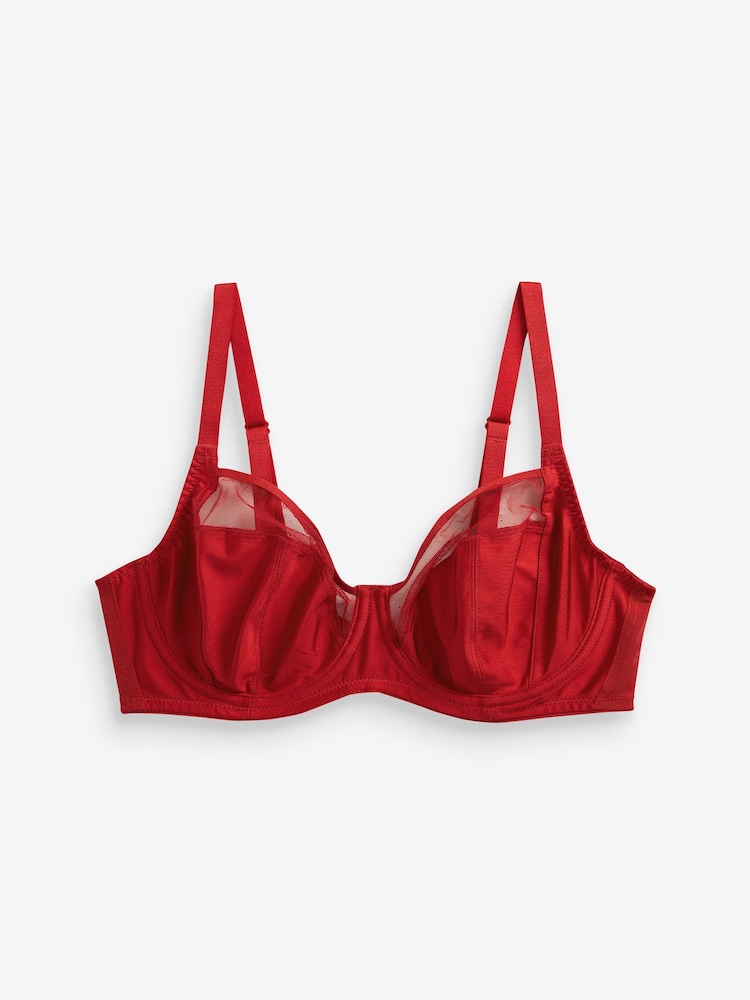 Red/Black/Cream DD+ Non Pad Full Cup Bras 3 Packs - Image 5 of 5