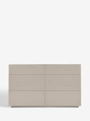Dark Natural Sloane Glass 6 Drawer Collection Luxe Chest of Drawers - Image 3 of 8