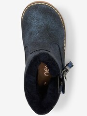 Marineblau/blau - Warm gefütterte Stiefel mit Quastendetail und Reißverschluss - Bild 3 von 4