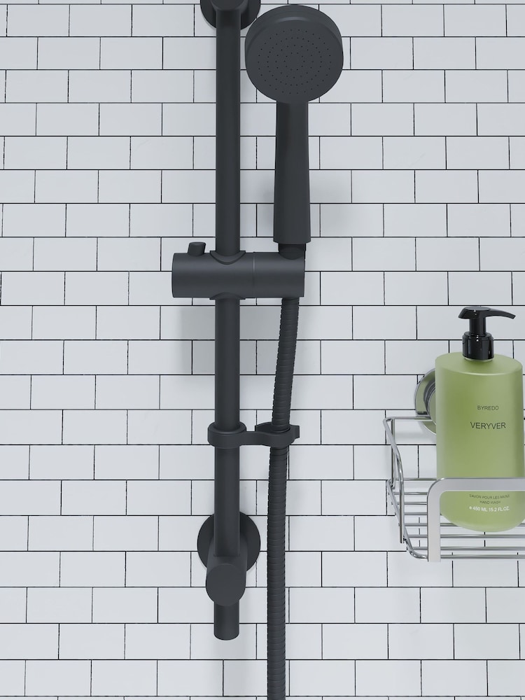 Croydex Black Pressure Boost Shower Set - Image 1 of 4