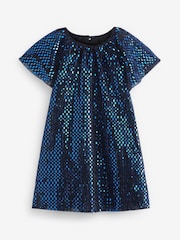 Blue Next Sparkle Angel Sleeve Dress (3mths-8yrs) - Image 5 of 6