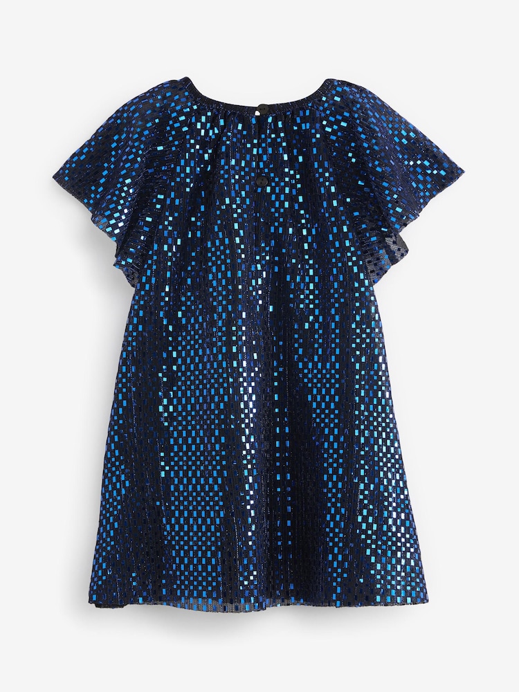Blue Next Sparkle Angel Sleeve Dress (3mths-8yrs) - Image 6 of 6