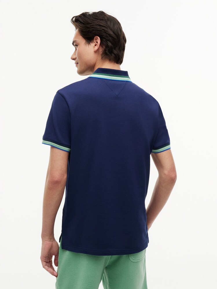 Tommy Hilfiger Blue Regular Fit Tipped Polo Shirt - Image 2 of 5