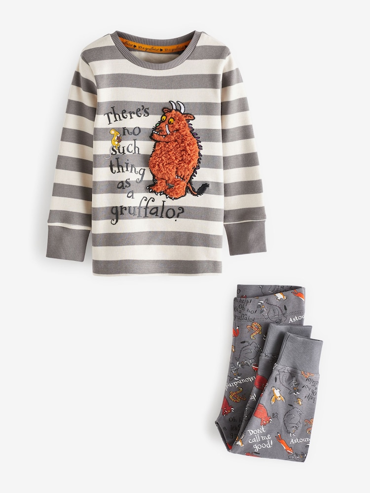 Grey/White Gruffalo 100% Cotton Snuggle Pyjamas (9mths-9yrs) - Image 2 of 4