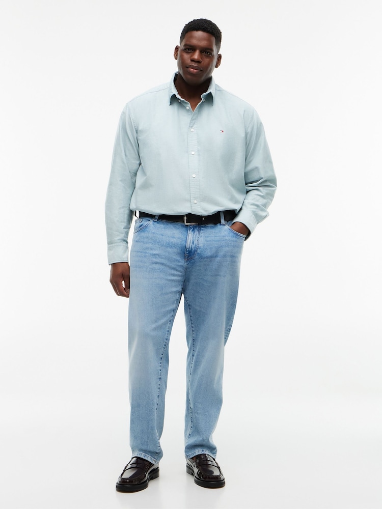 Tommy Hilfiger Green Plus Regular Fit Flag Embroidery Oxford Shirt - Image 2 of 5 Tommy Hilfiger Green Plus Regular Fit Flag Embroidery Oxford Shirt - Image 2 of 5
