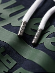 Superdry Blue Vintage Logo Slim Fit Classic Hoodie - Image 8 of 8
