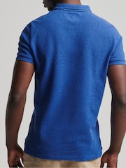 Superdry Varsity Blue Marl Classic Pique Polo Shirt - Image 1 of 6