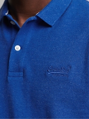 Superdry Varsity Blue Marl Classic Pique Polo Shirt - Image 3 of 6