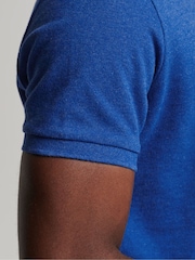 Superdry Varsity Blue Marl Classic Pique Polo Shirt - Image 4 of 6