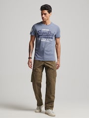 Tois Blue Grit - Superdry bombažna Blend Vintage Logo majica - Slika 1 iz 4