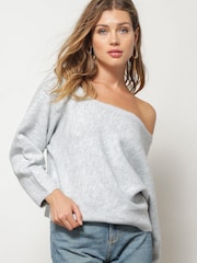 Line & Dot Grey Tamar Sweater Top - Image 1 of 4