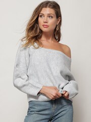 Line & Dot Grey Tamar Sweater Top - Image 3 of 4