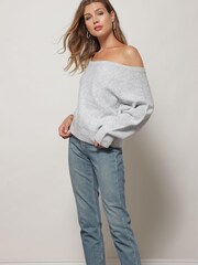 Line & Dot Grey Tamar Sweater Top - Image 4 of 4