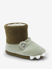 Green Croc Warm Lined Slipper Boots - Image 2 of 5