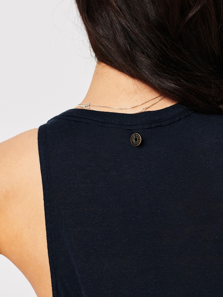 Superdry Vintage Sommerkleid aus Spitze mit Racerback, Blau - Bild 4 von 4